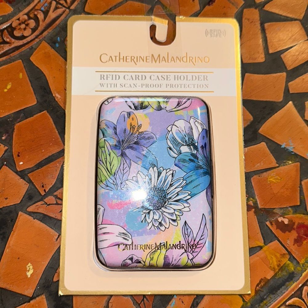 Catherine Malandrino RFID Card Case Holder with Scan-Proof Protection